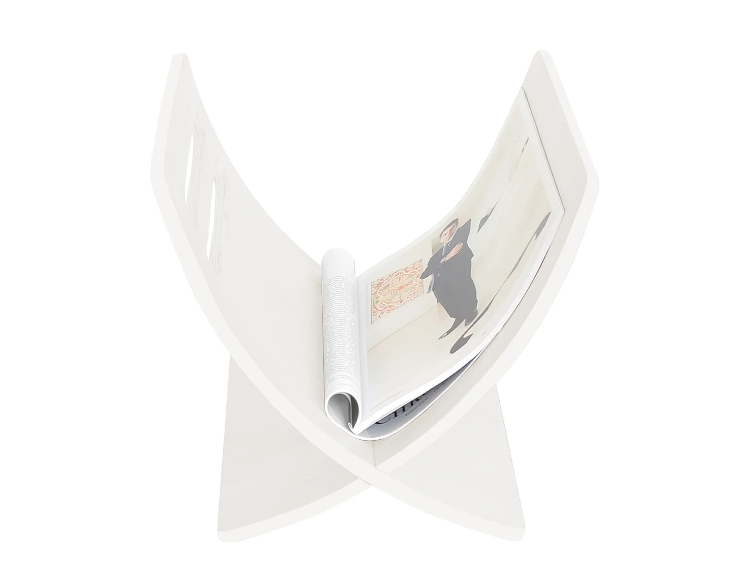 Porte-journaux 30x29x36 cm blanc