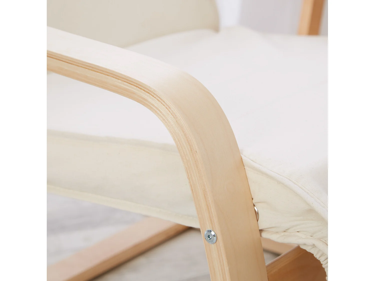 Fauteuil relax 66,5x94x62,5 cm naturel Eames