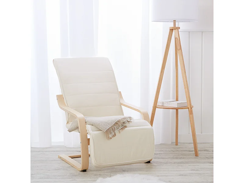 Relaxfauteuil 66,5x94x62,5 cm naturel Eames