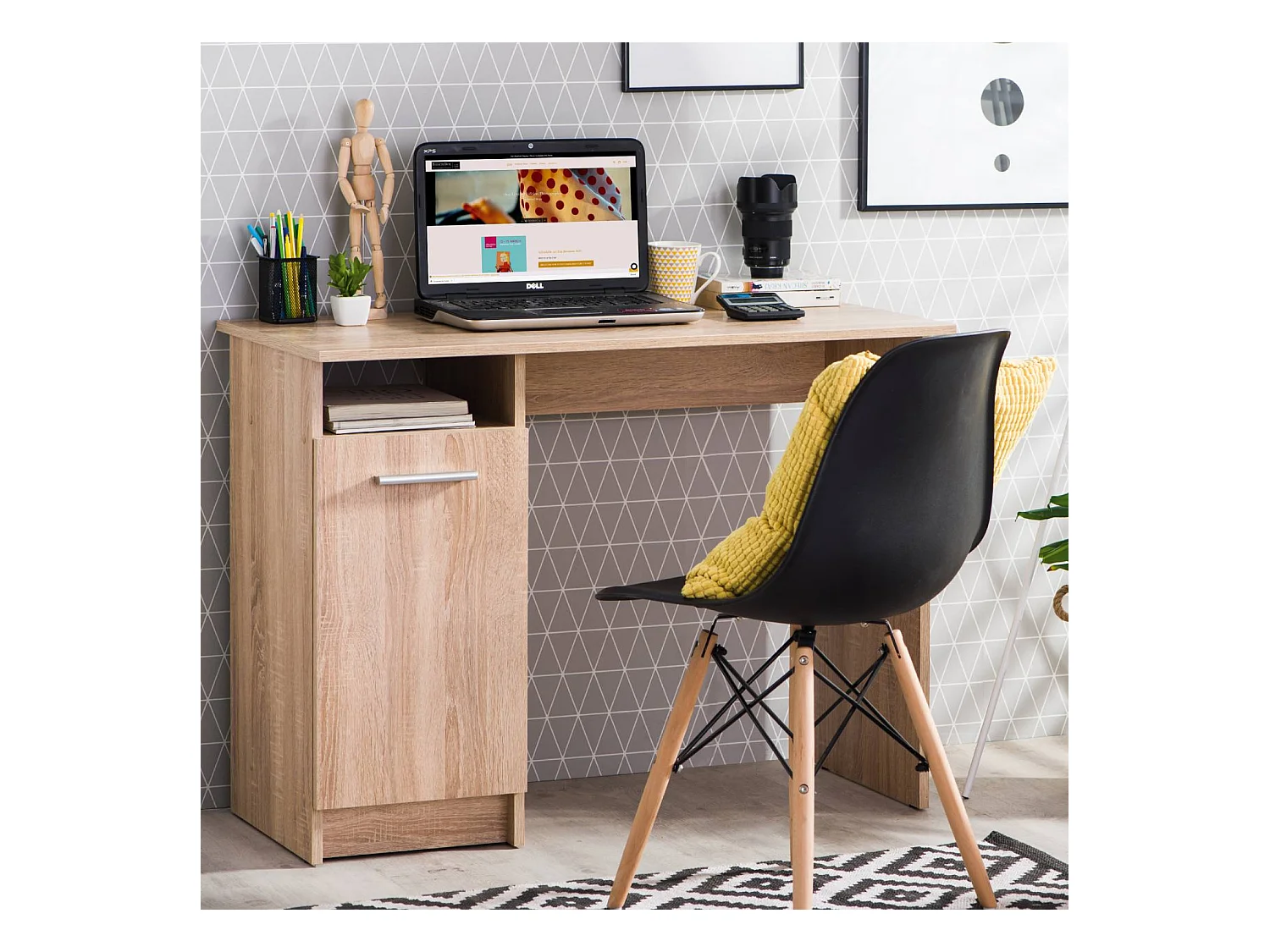 Scrivania per computer 100x50x74,5 cm naturale