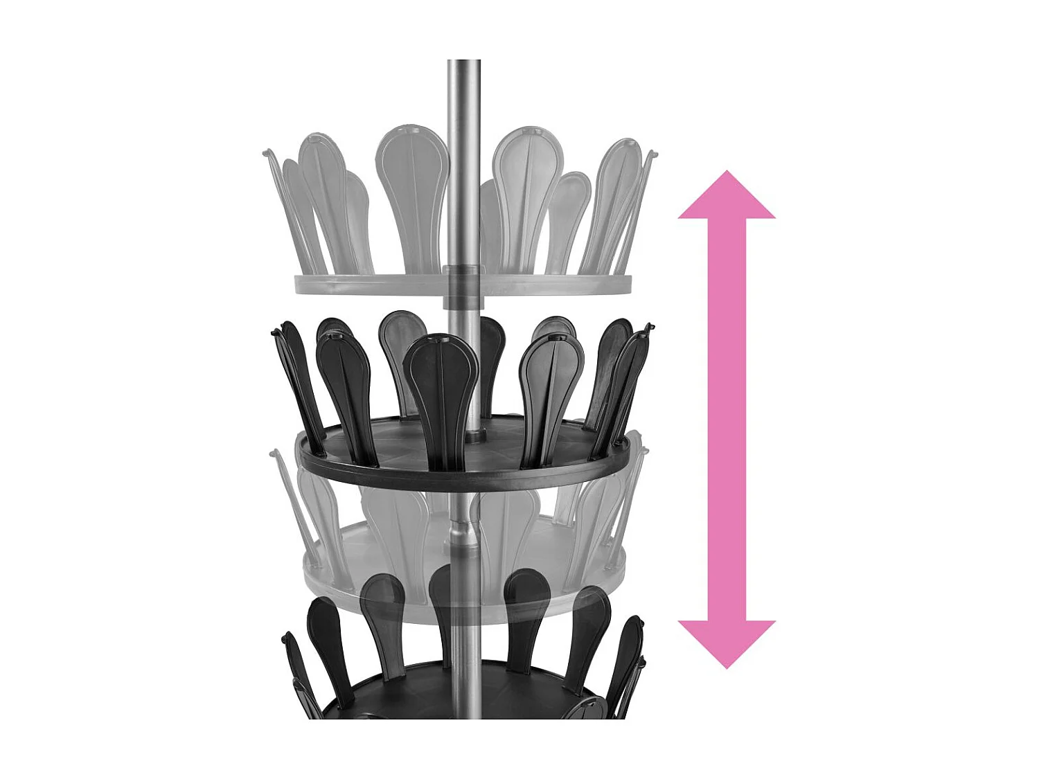 Carrousel à Chaussures XXL 26.5 x 26.5 x 100 cm 2008240