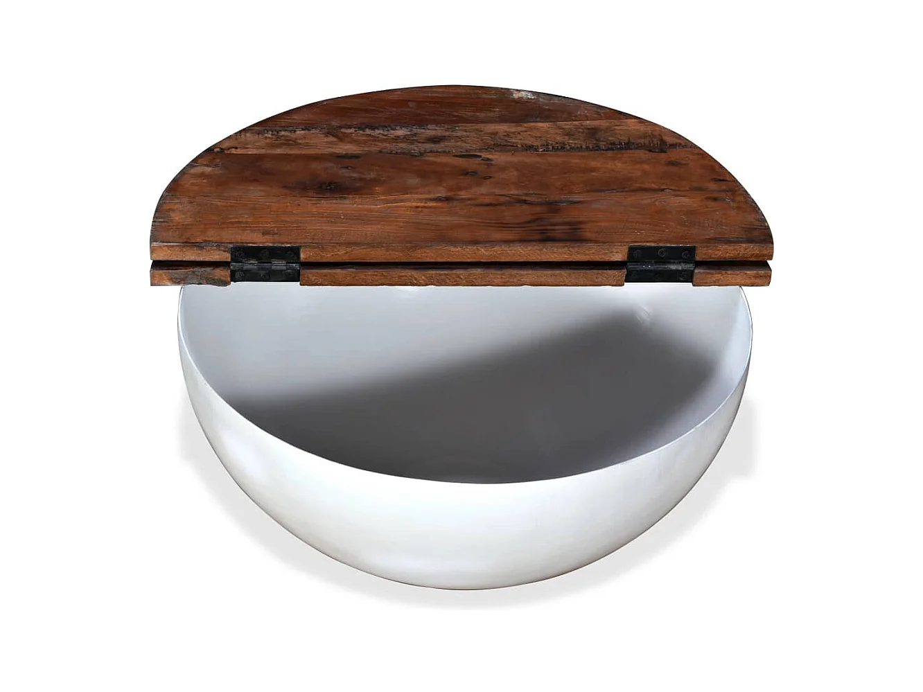 Ensemble de table basse bois blanche 60 x 60 x 27 cm 02_0042121