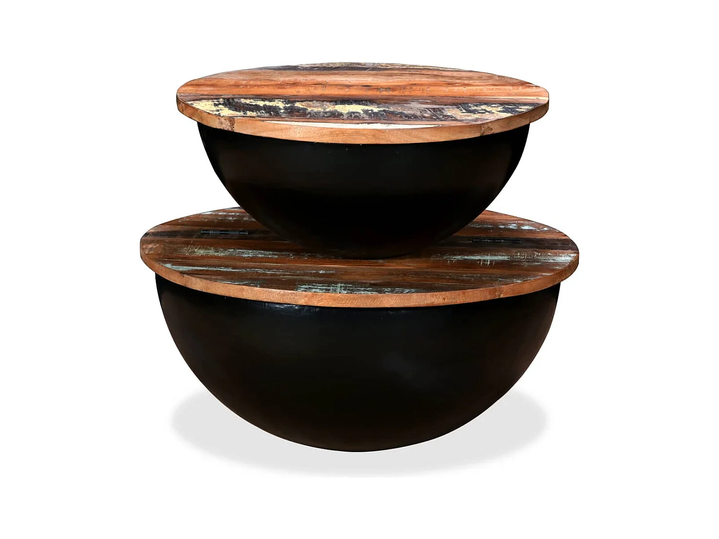 Ensemble de table basse bois marron 60 x 60 x 27 cm 02_0042122