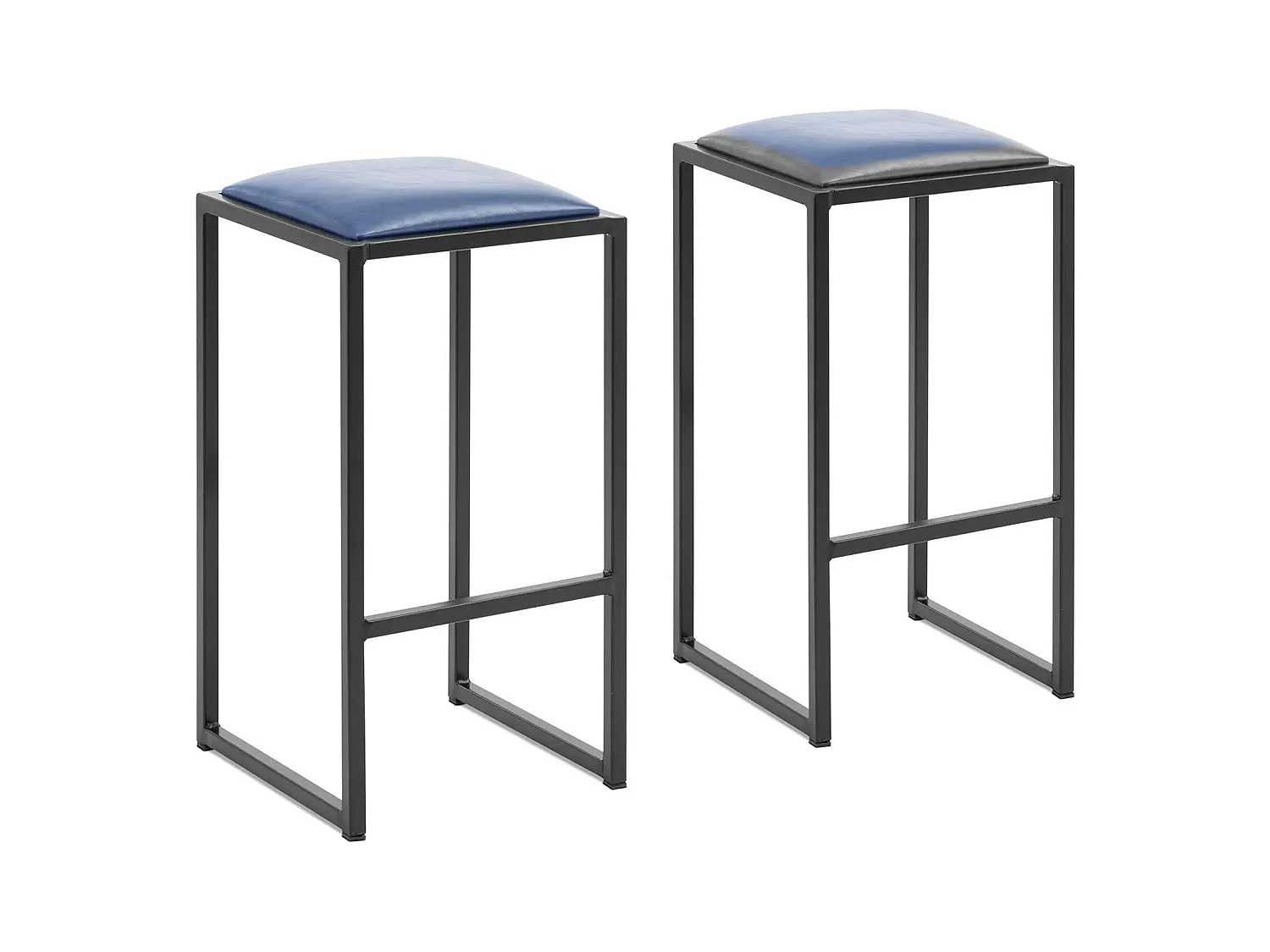 Tabouret de bar industriel métal bleue 35 x 35 x 68 cm 14_0010063