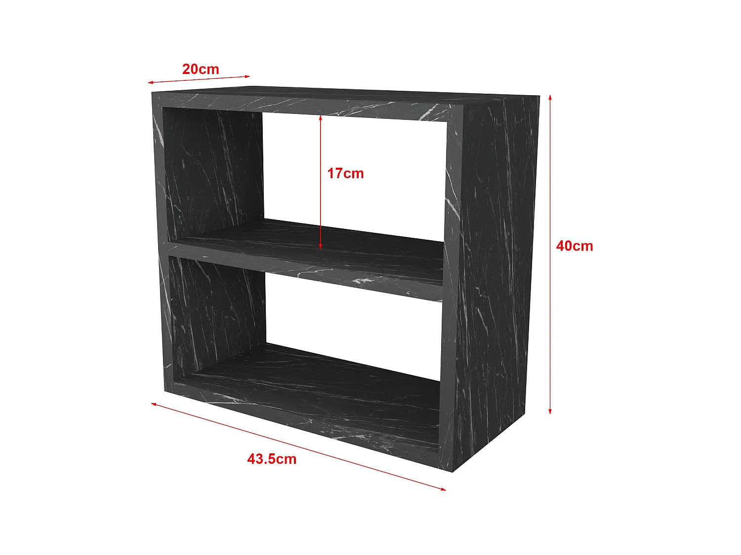 Étagère de cuisine autoportante noire 43.5 x 20 x 40 cm 03_0006967