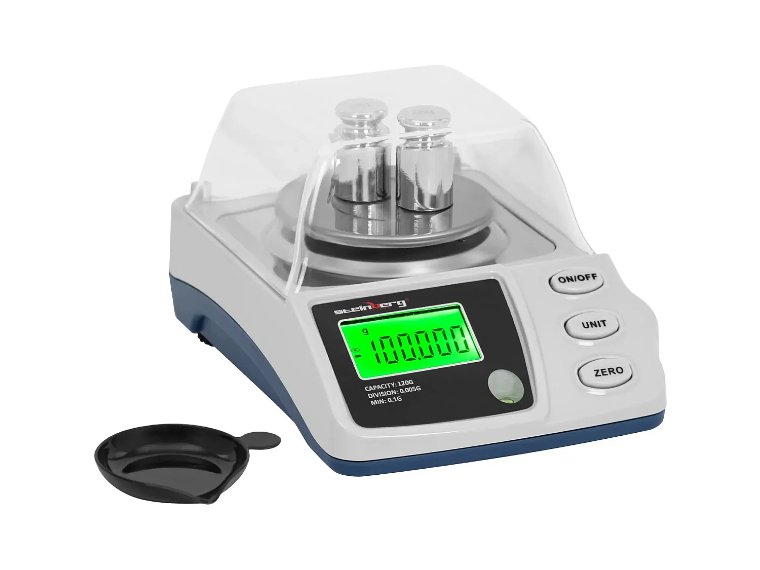 Bilancia digitale di precisione 01 120 g / 0005 g ø 68 mm acciaio inox argento 14_0008337