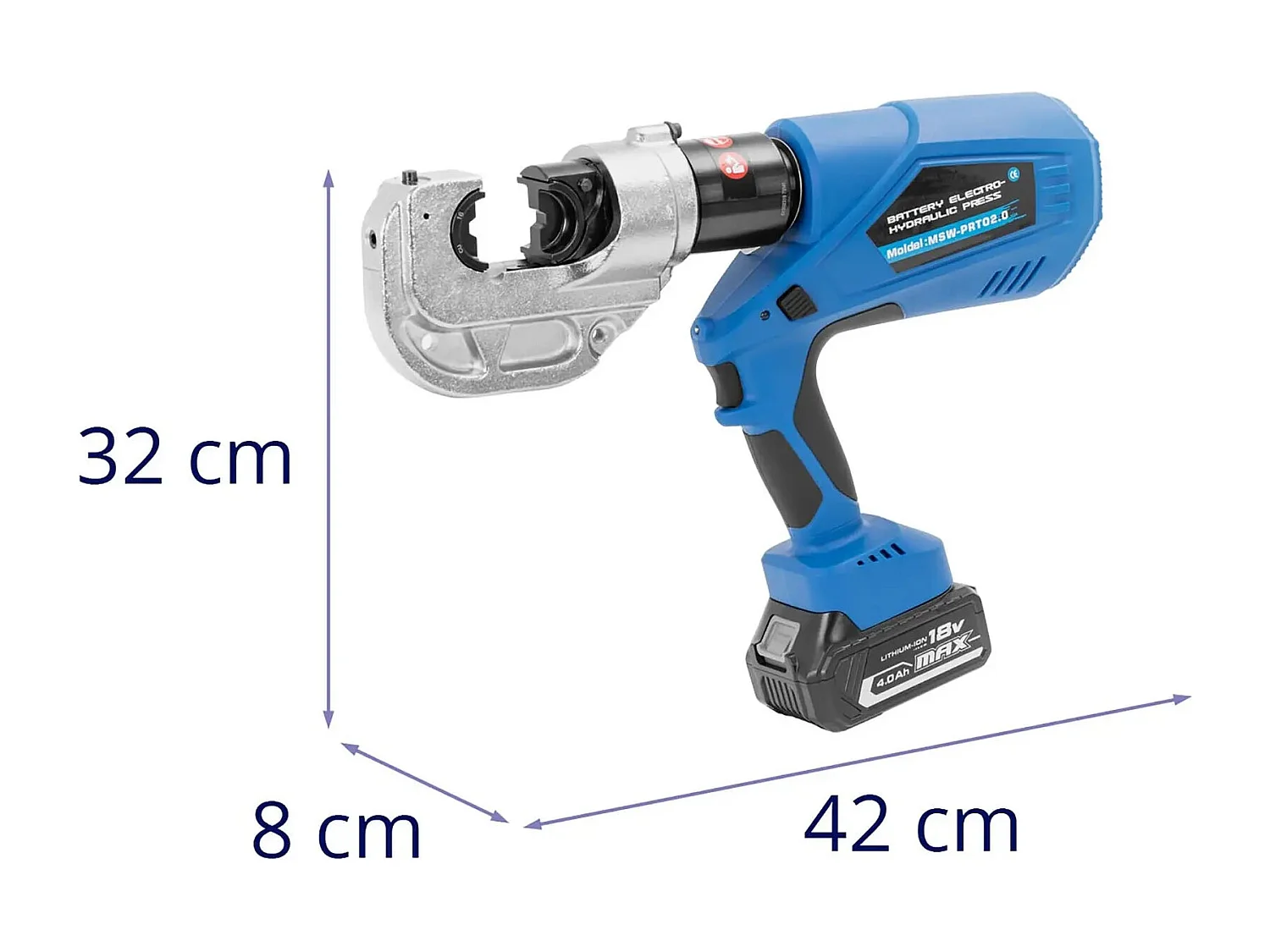 Pince à sertir hydraulique bleue 14_0009498