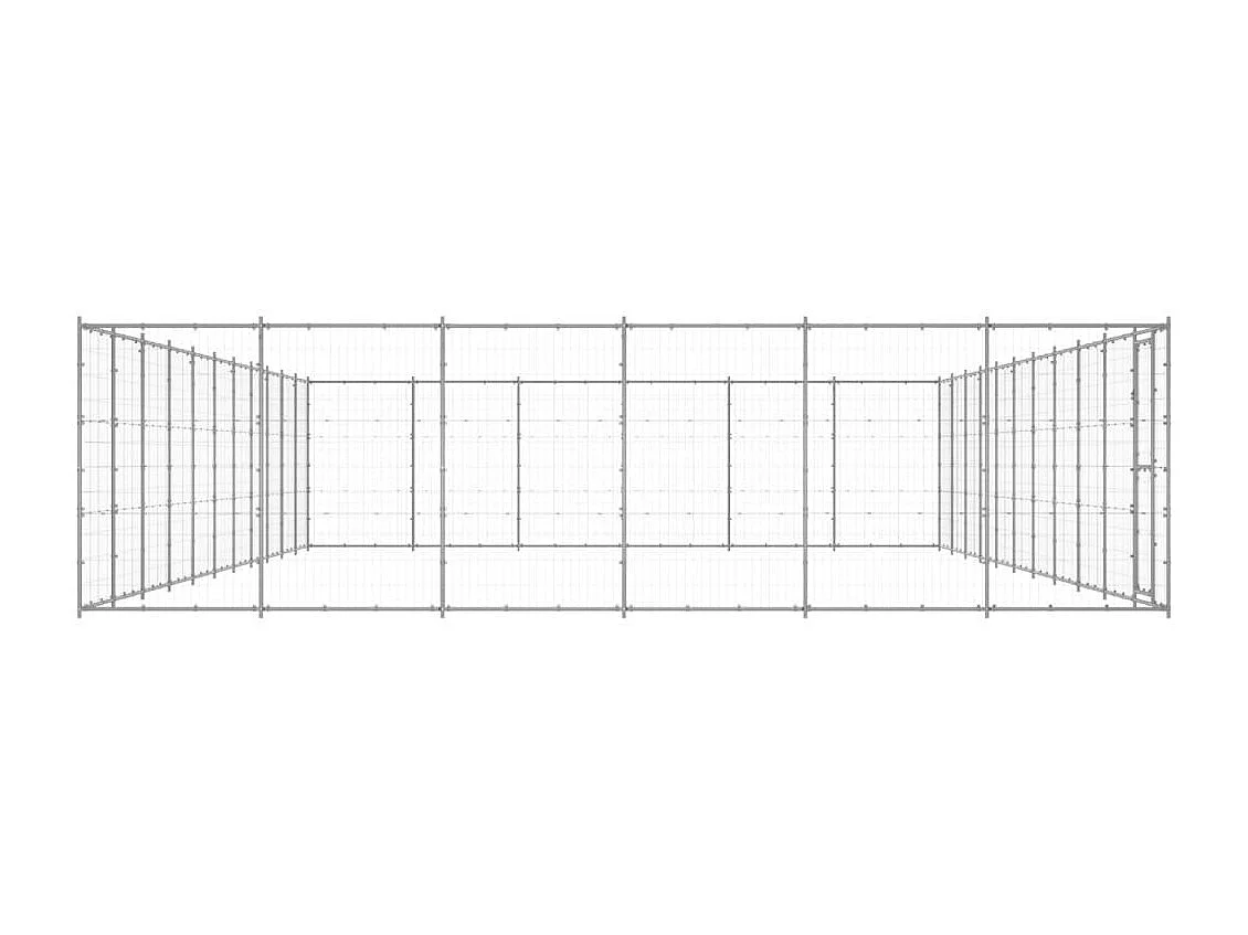 Chenil extérieur cage enclos 1210 x 660 x 180 cm 02_0000429