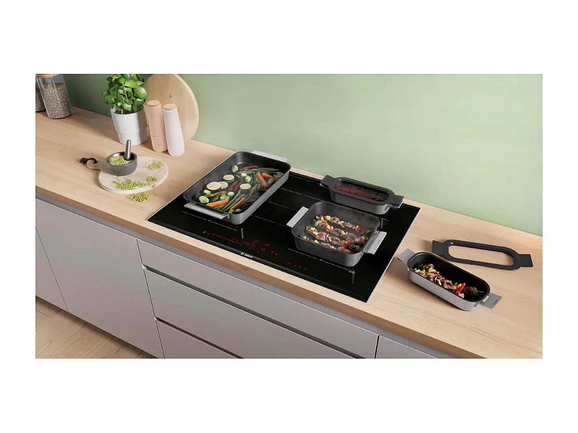 Bosch Batterie de cuisine 4 pièces acier inoxydable - HEZ9FF040