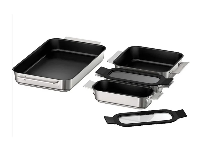 Bosch Batterie de cuisine 4 pièces acier inoxydable - HEZ9FF040