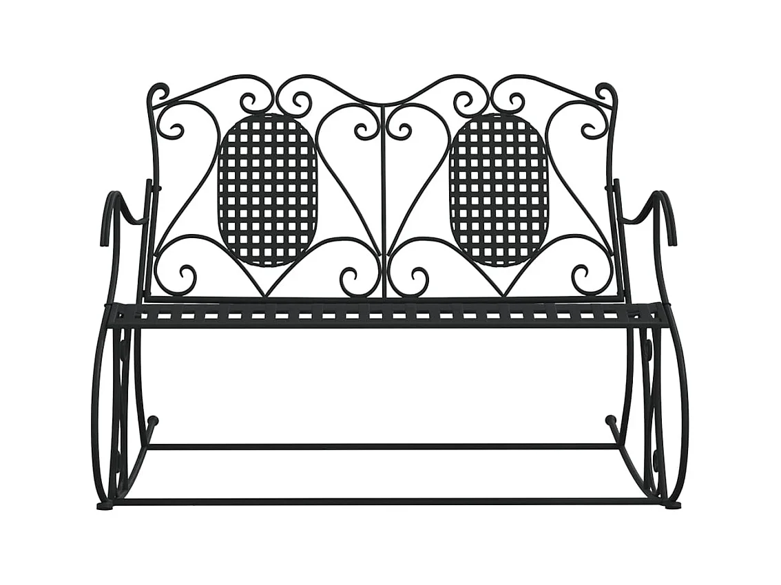 Banc de jardin meuble noire 113 x 84 x 94 cm 02_0011846