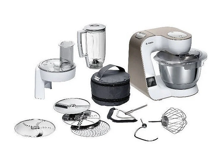 Bosch Robot pâtissier multifonction 3.9l 1000w blanc/champagne - mum5xw20