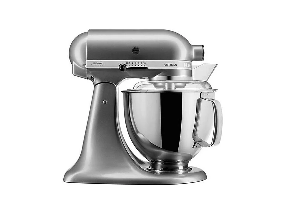 Kitchenaid Robot pâtissier multifonction à tête inclinable 4,8l 300w gris argent - 5ksm175psecu