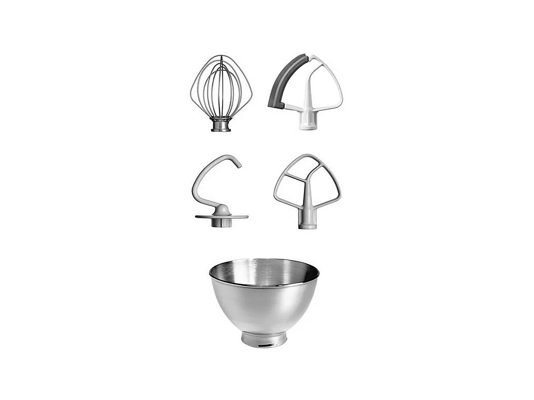 Kitchenaid Robot pâtissier multifonction à tête inclinable 4,8l 300w gris argent - 5ksm175psecu