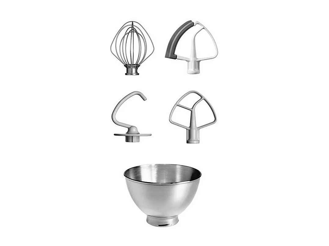 Kitchenaid Robot pâtissier multifonction à tête inclinable 4,8l 300w gris argent - 5ksm175psecu