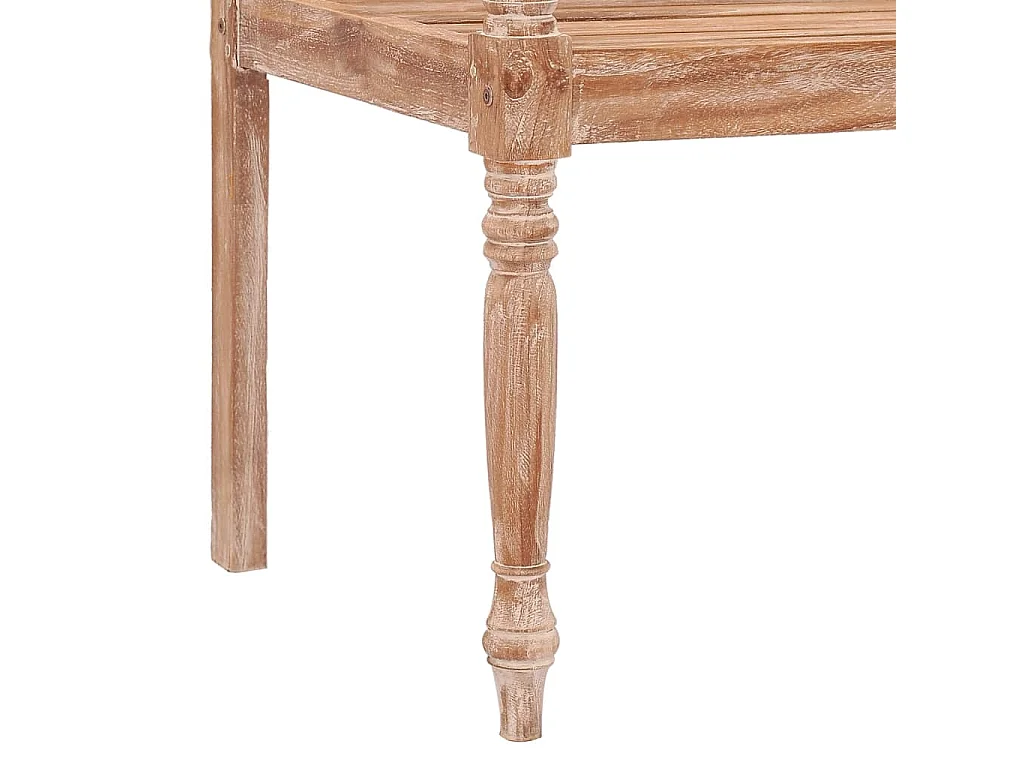 Banc de jardin meuble bois blanche 120 x 51.5 x 84 cm 02_0011031