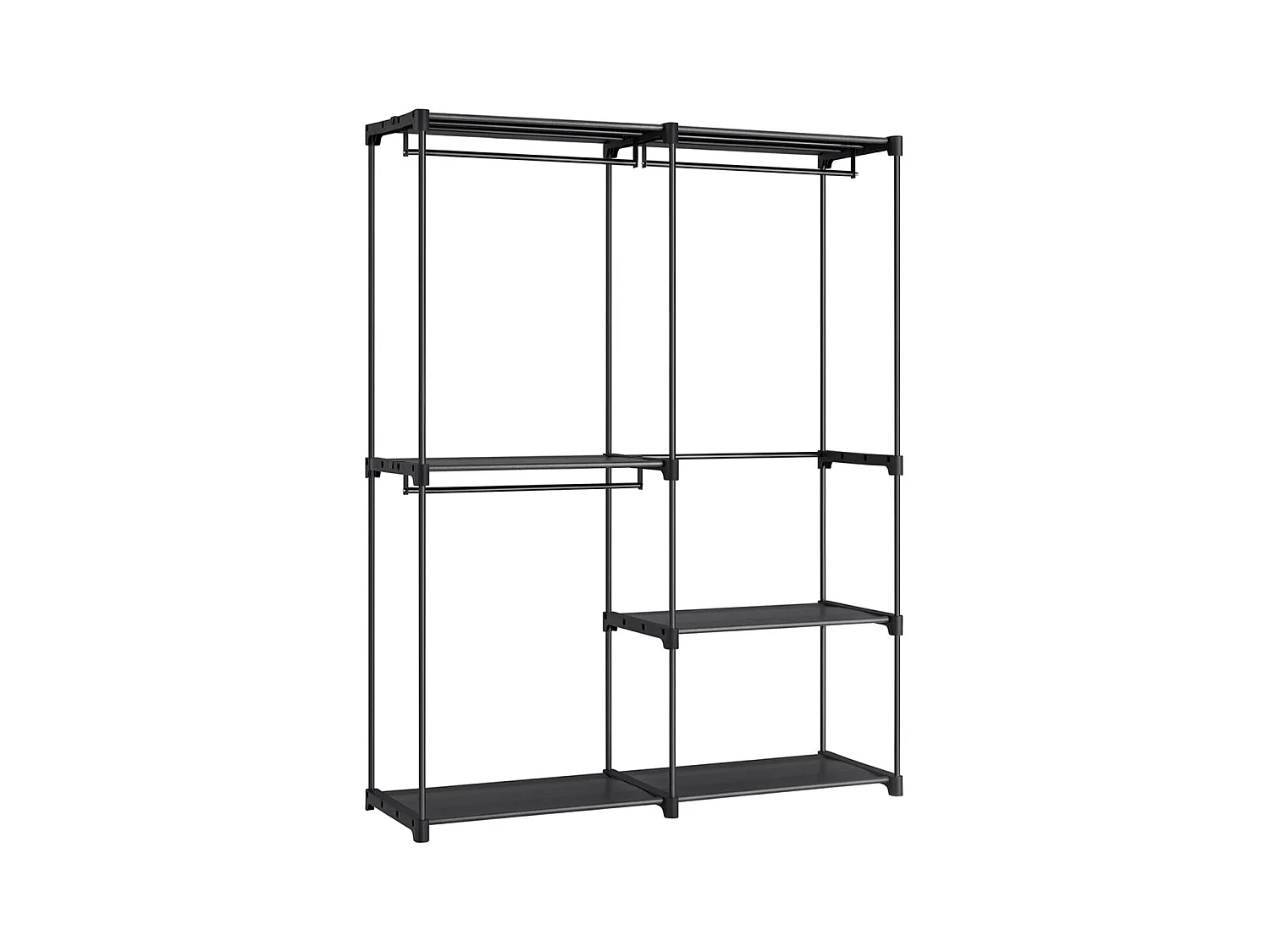 Armoire chambre porte-vêtements penderie noire 43 x 138 x 182 cm 12_0003975