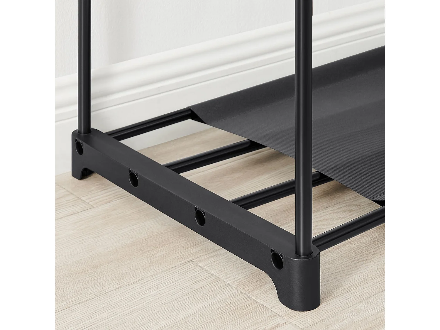 Armoire chambre porte-vêtements penderie noire 43 x 138 x 182 cm 12_0003975