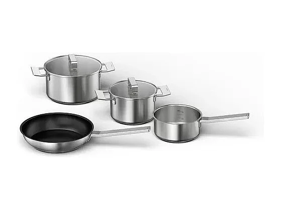 Bosch Batterie de cuisine 4 pieces acier inoxydable - HEZ9SE040