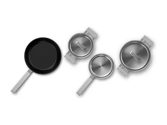 Bosch Batterie de cuisine 4 pieces acier inoxydable - HEZ9SE040