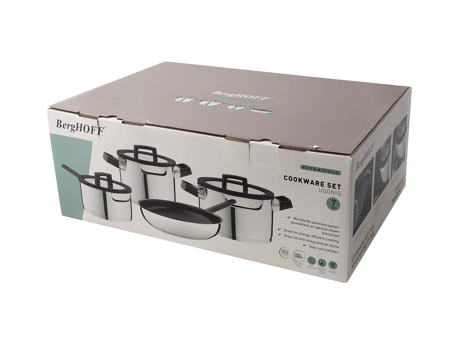 Berghoff Batterie de cuisine 3 pièces acier inoxidable - 1111051