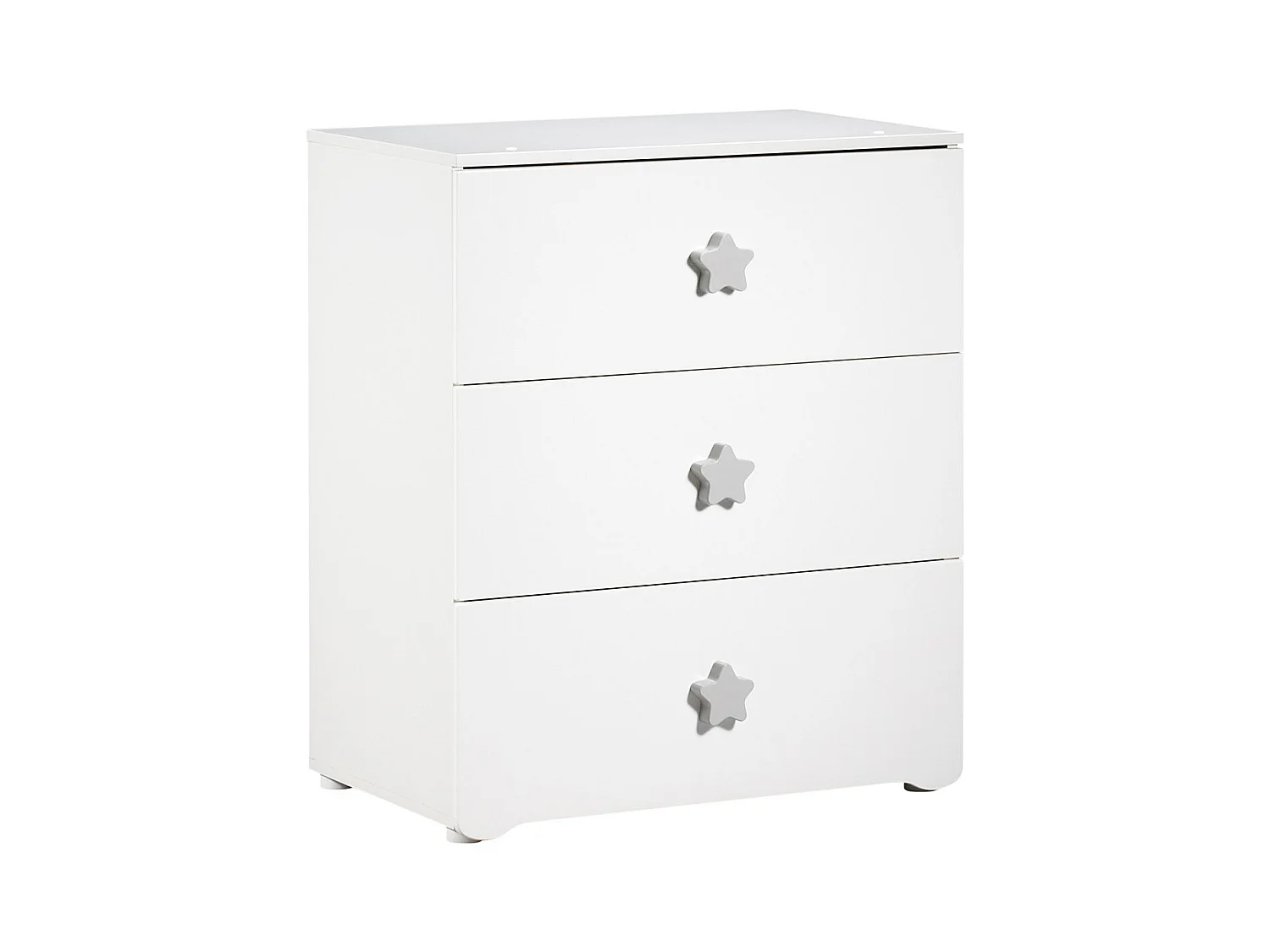 Chambre complète bébé avec lit 120x60cm à barreauxet commode à langer 3 tiroirs BASIC - BabyPrice