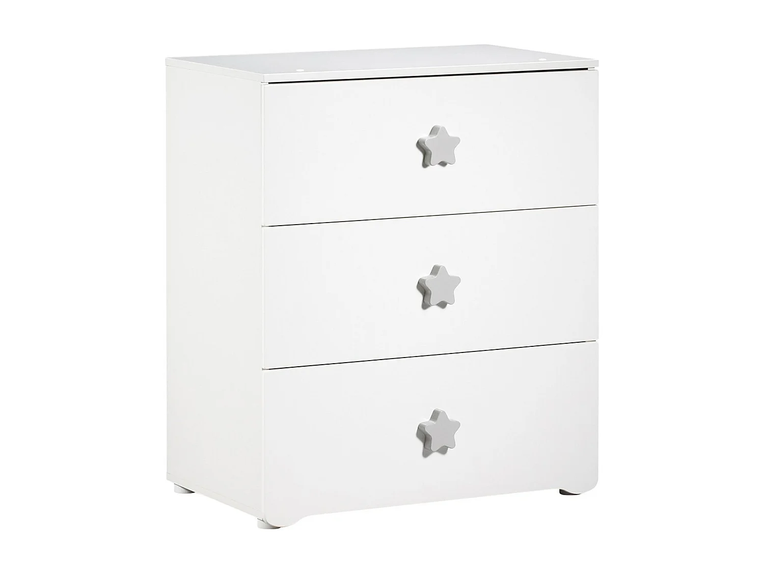 Chambre complète bébé avec lit 120x60cm à barreauxet commode à langer 3 tiroirs BASIC - BabyPrice