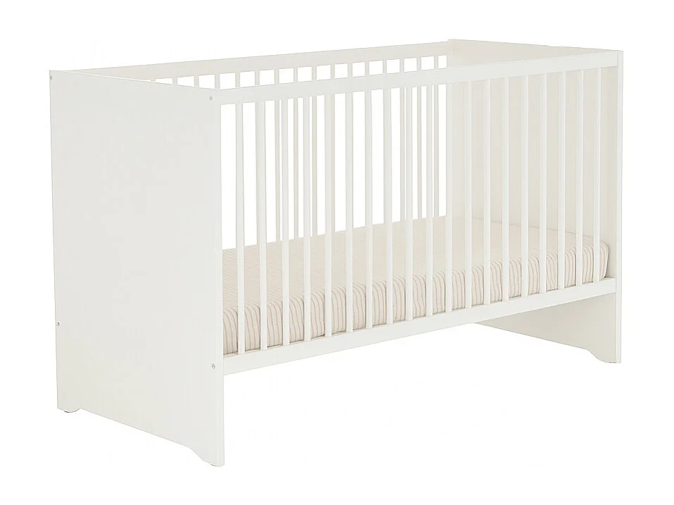 Chambre complète bébé avec lit 120x60cm et commode à langer 3 tiroirs BASIC - BabyPrice