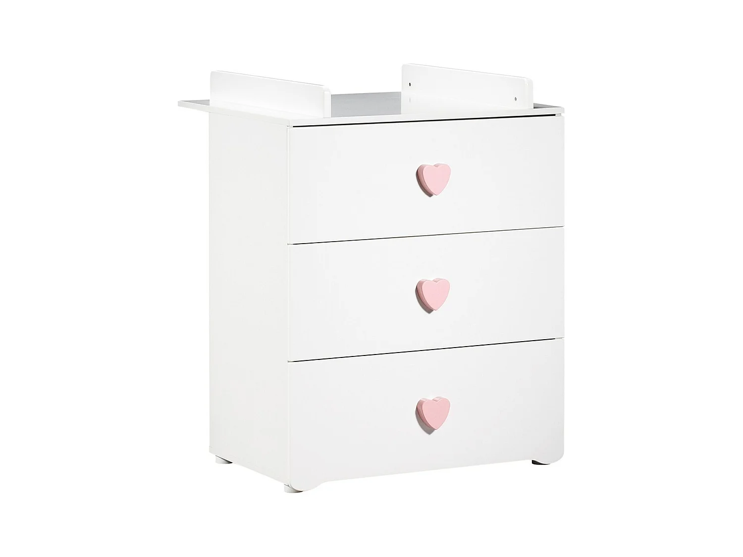 Chambre complète bébé avec lit 120x60cm à barreauxet commode à langer 3 tiroirs BASIC - BabyPrice
