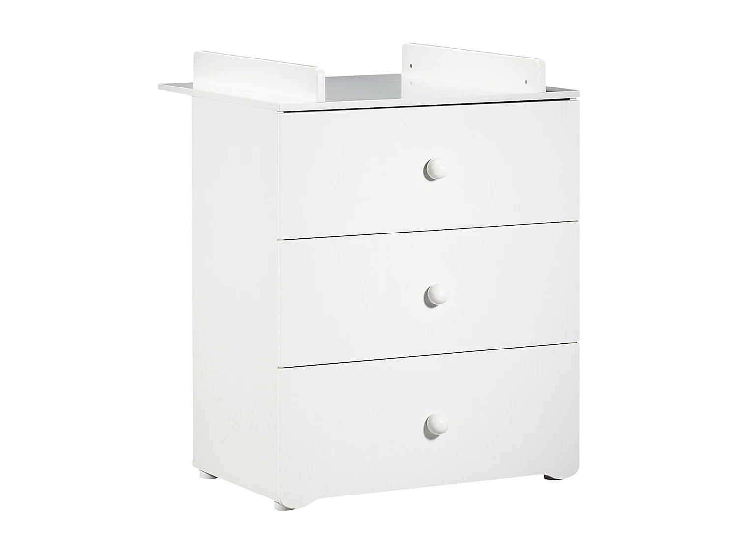 Chambre complète bébé avec lit 120x60cm à barreauxet commode à langer 3 tiroirs BASIC - BabyPrice