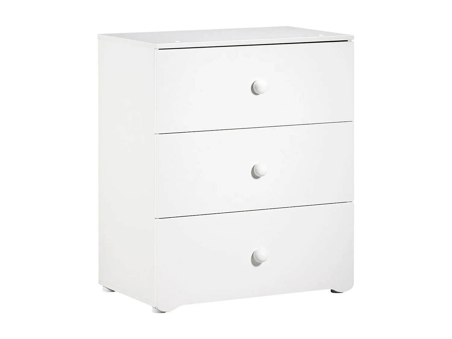 Chambre complète bébé avec lit 120x60cm à barreauxet commode à langer 3 tiroirs BASIC - BabyPrice