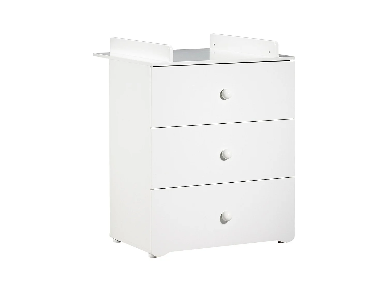 Chambre complète bébé avec lit 120x60cm et commode à langer 3 tiroirs BASIC - BabyPrice