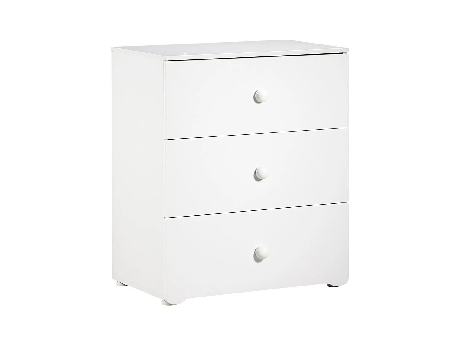 Chambre complète bébé avec lit 120x60cm et commode à langer 3 tiroirs BASIC - BabyPrice