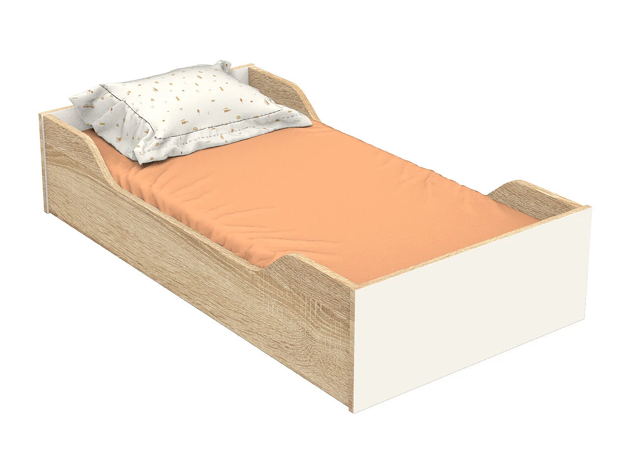 Kit d'évolution lit bébé à lit junior 140x70 décor bois CAMILLE - Sauthon