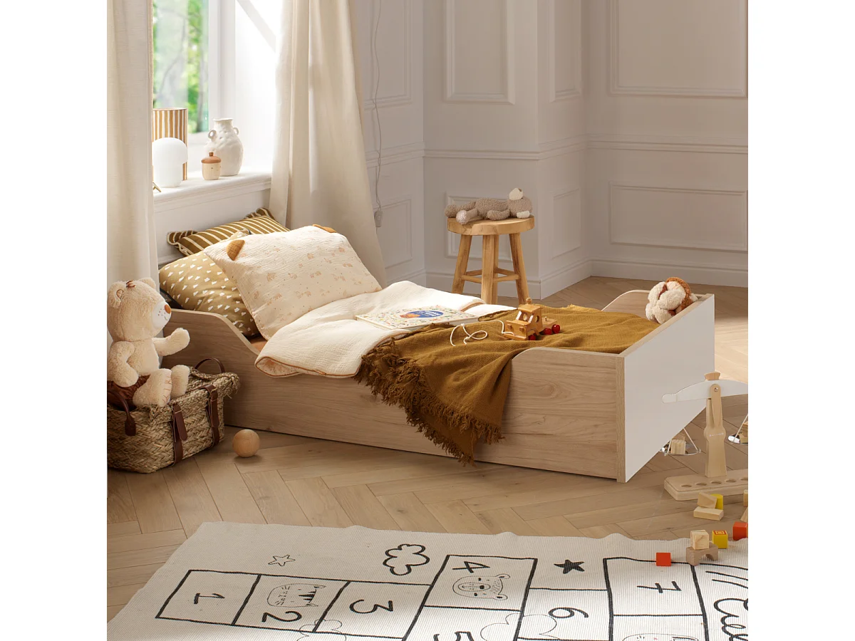 Kit d'évolution lit bébé à lit junior 140x70 décor bois CAMILLE - Sauthon