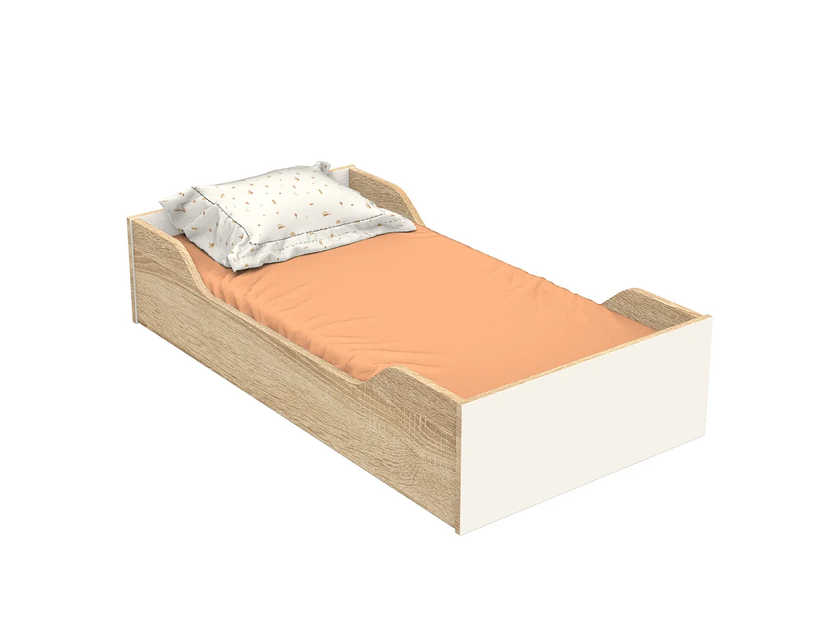 Kit d'évolution lit bébé à lit junior 140x70 décor bois CAMILLE - Sauthon