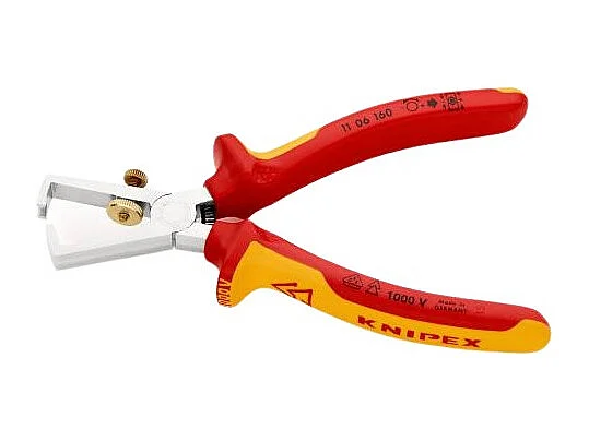 Pince à dénuder avec ressort d ouverture isolante 1000V KNIPEX 11 06 160