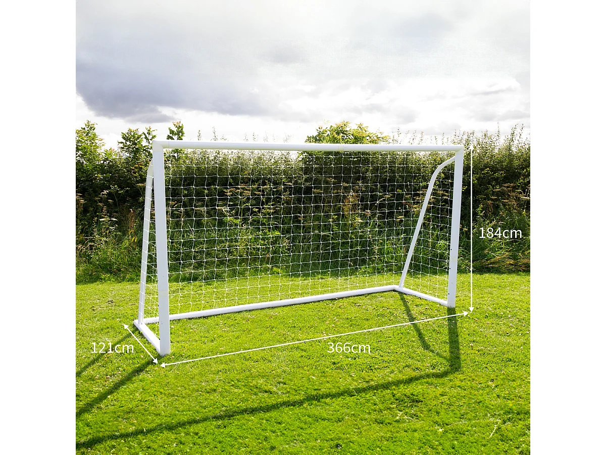 Portería Fútbol Impermeable Plegable Portátil 366x184cm Estuche Transporte y Hoja Meta