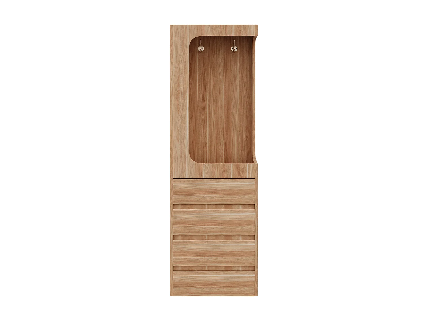 Kleiderschrank 70x40x170 cm - mit 4 Schubladen - mit 2 Türen - mit Staufächern - natur