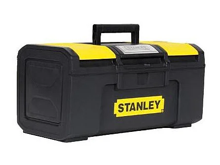 Boîte à Outils 40 cm Ouverture 1 main Stanley - Structure Robuste & Plateau Porte-Outils Mobile