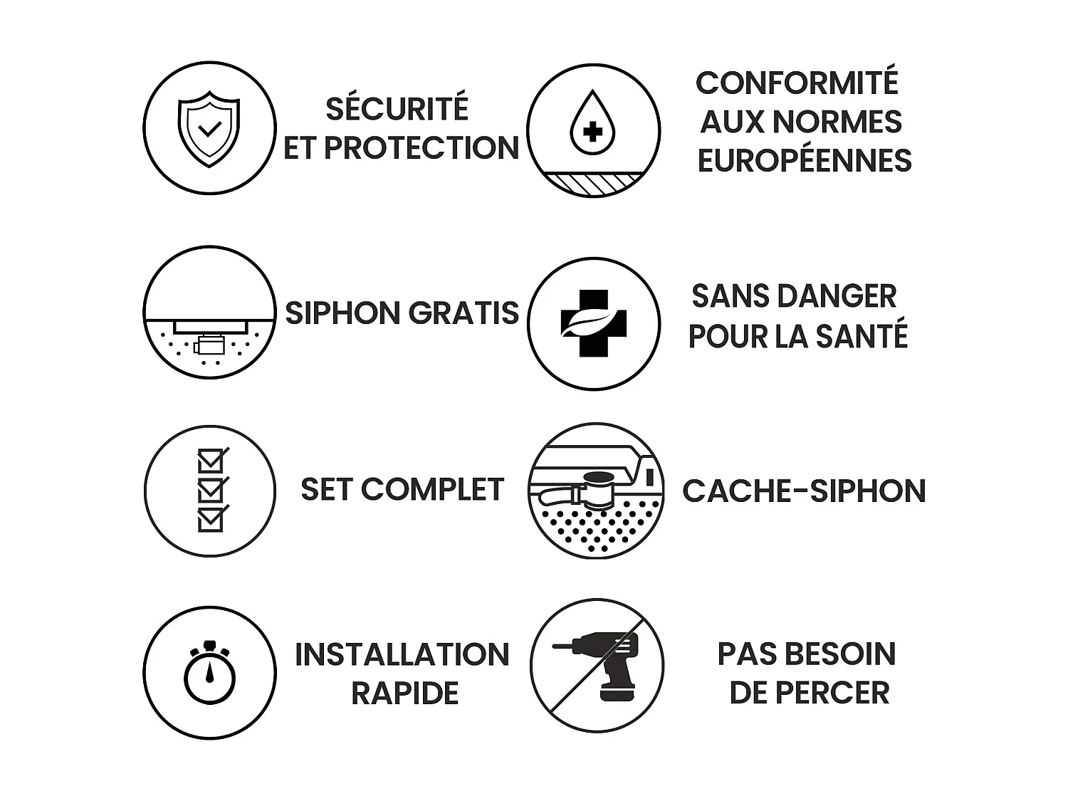 Receveur de douche VIDAR 80x100 Rectangle Blanc + Paroi de douche à l'italienne KETIL Chrome 100x195 8 mm Transparent Nano Verre