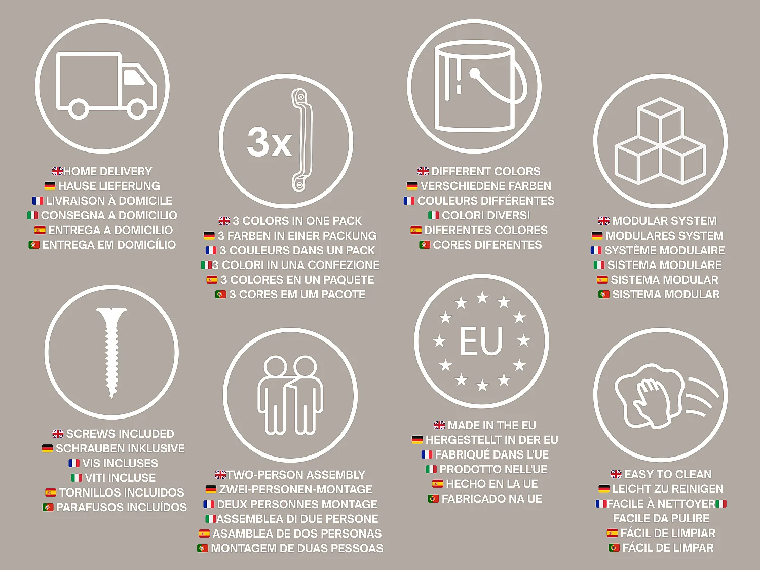 Ensemble de salle de bain : meuble avec tiroirs et meuble avec portes 57×46×160 cm, couleur : blanc / noir, poignée noire