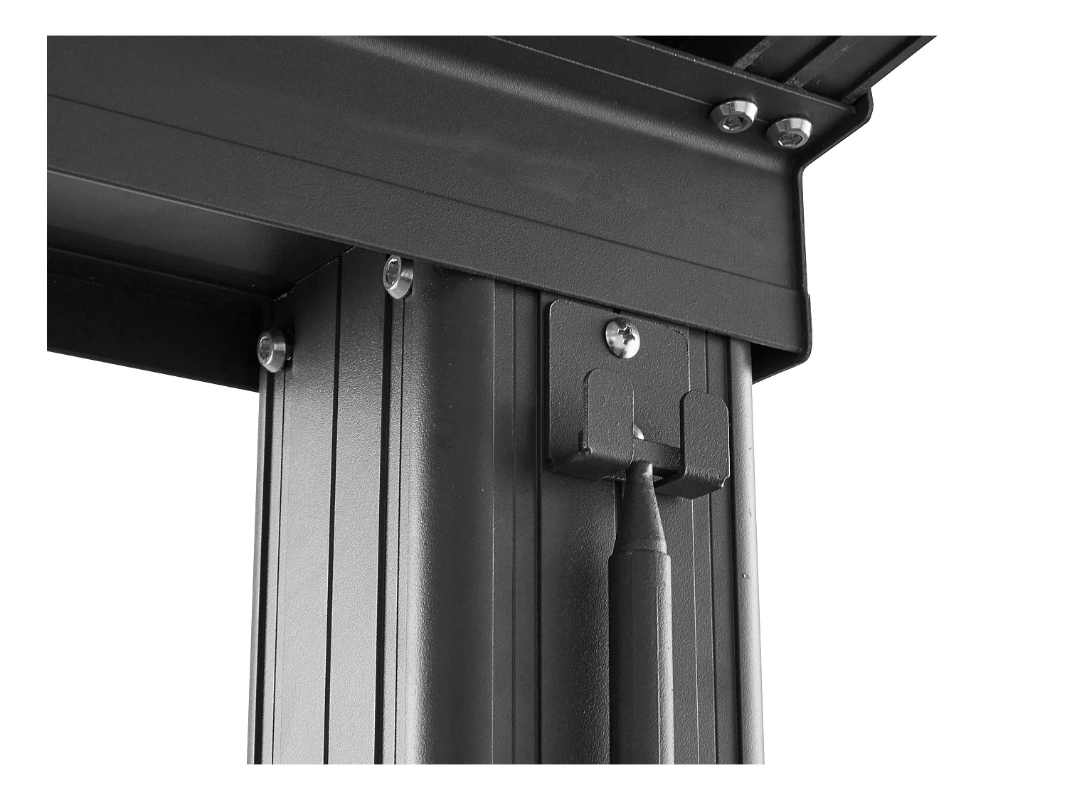 Pergola adossée en aluminium avec toit coulissant - 27 m² - anthracite - IZEDA