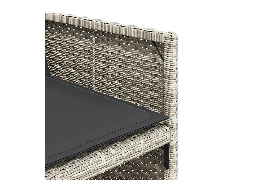 Enfield  17-delige Tuinset met kussens poly rattan lichtgrijs