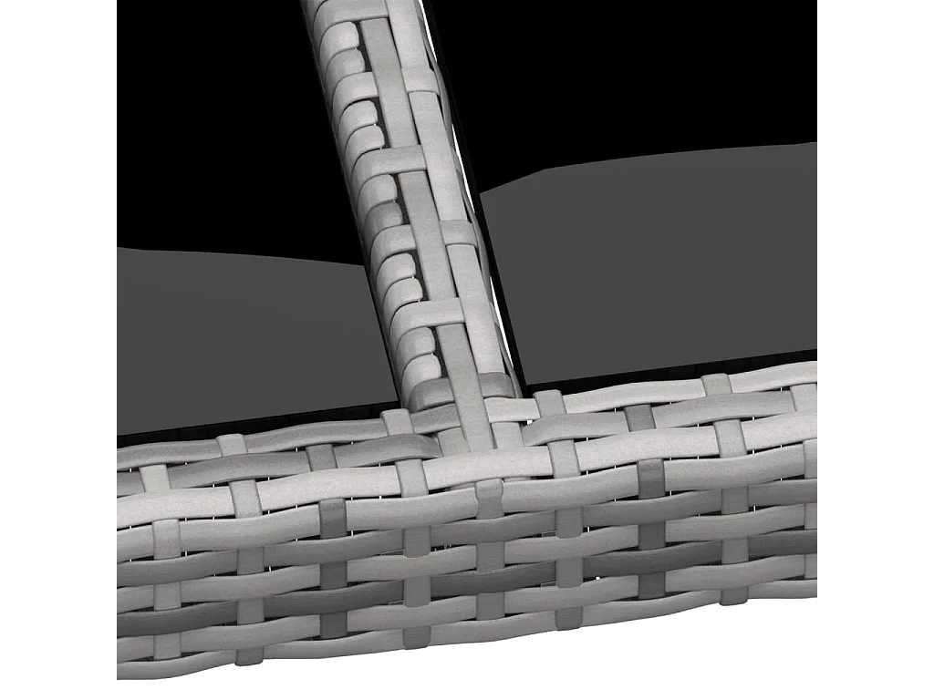 Zidane  Ensemble à manger de jardin 11 pcs résine tressée gris