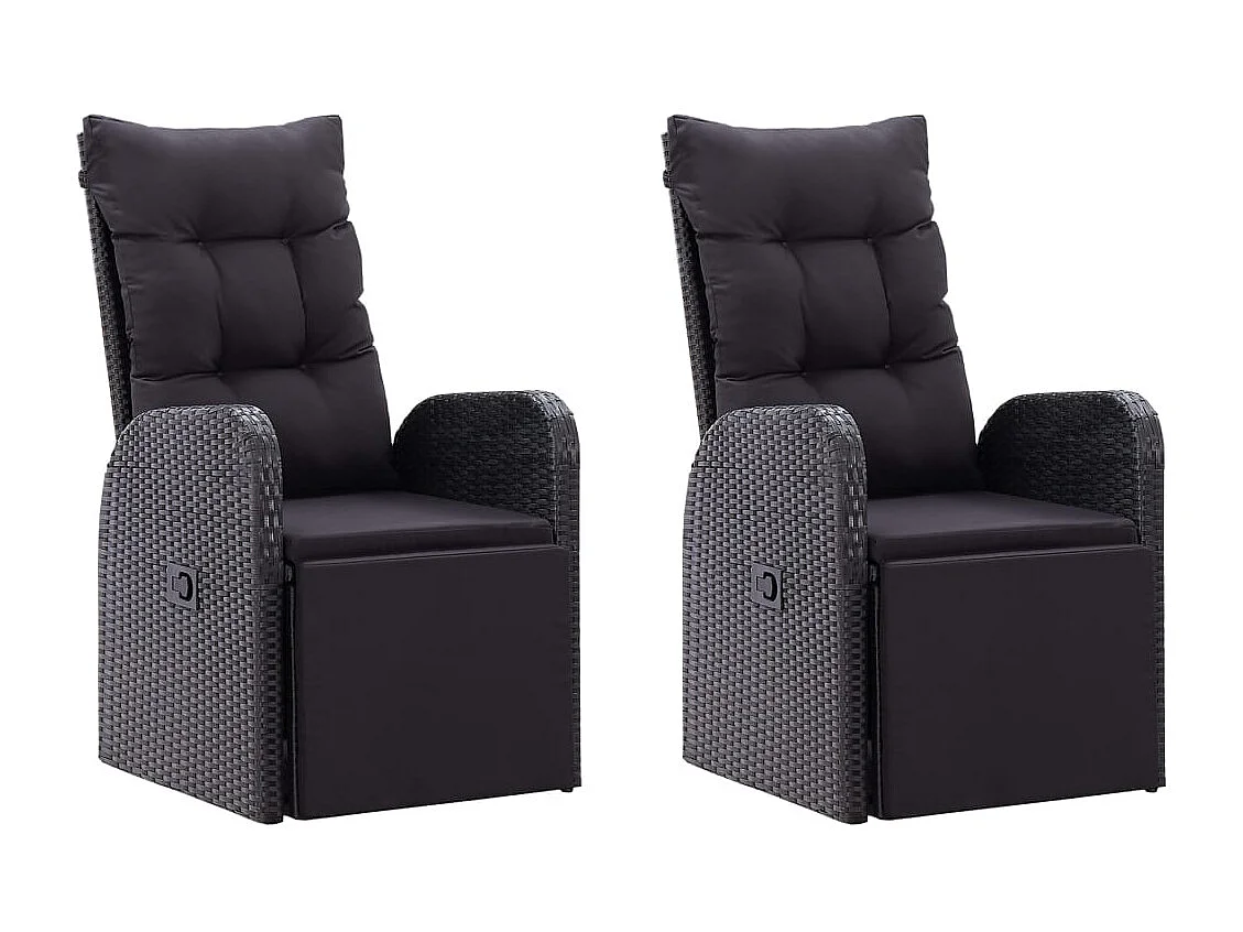 Claire-Giselle-Marie  Ensemble à manger de jardin 7 pcs Noir