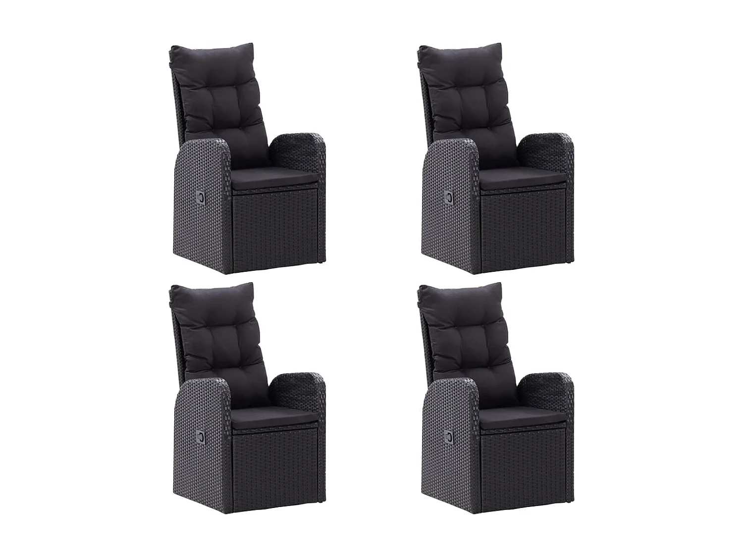 Claire-Giselle-Marie  Ensemble à manger de jardin 7 pcs Noir