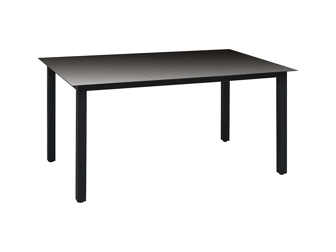 Rick Mason  Ensemble à manger de jardin 7 pcs noir