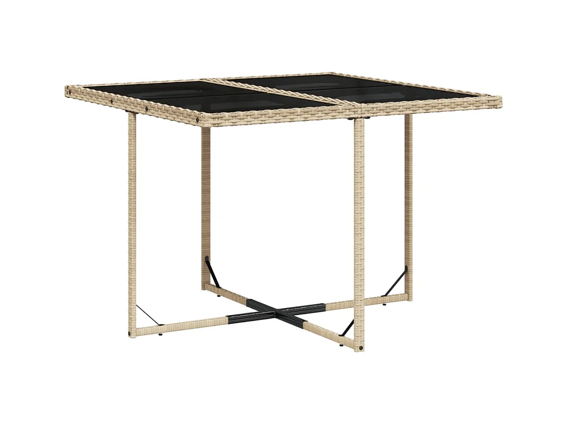 Heeswijk-Dinther  Set comedor de jardín 11 pzas con cojines ratán sintético beige