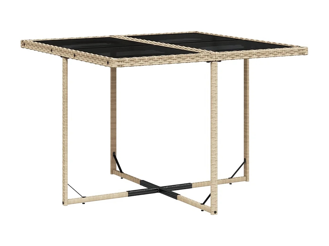 Heeswijk-Dinther  Ensemble à manger de jardin et coussins 11 pcs beige poly rotin